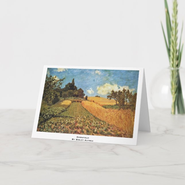 Carte Champ de maïs par Sisley Alfred (Devant)