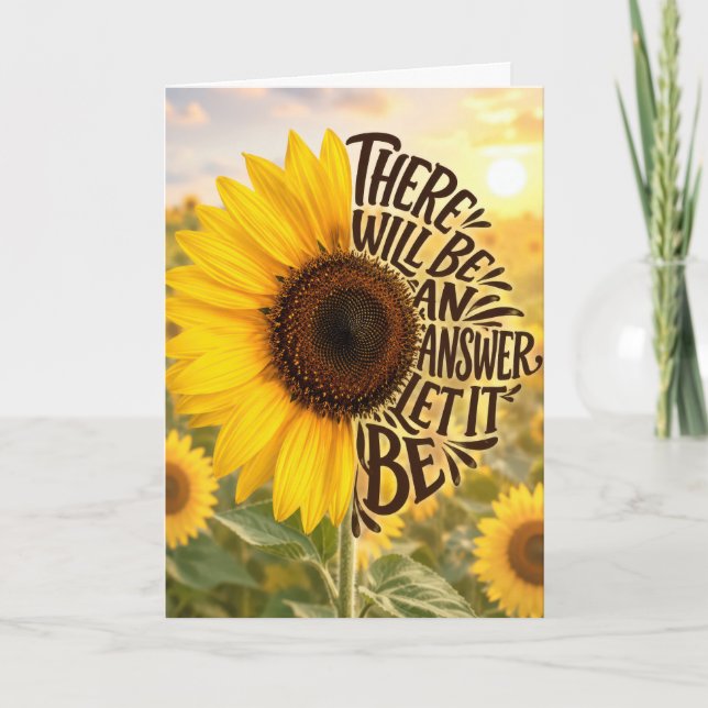 Carte Champ de Tournesols Pensant à Vous (Devant)