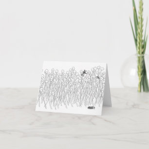 Carte Champ d'hiver de la neige des mauvaises herbes enn