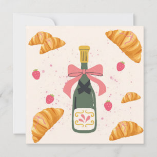 Carte Champagne et croissants