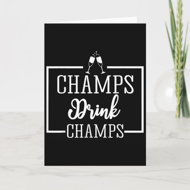 Carte Champagne For Chamons Champs Drink Champs Gift  (Devant)