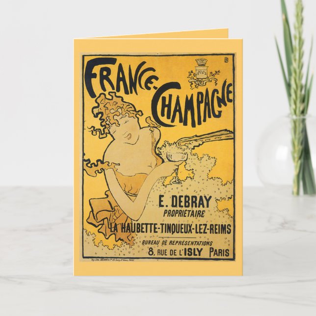 Carte "CHAMPAGNE !" Greeting card (Devant)