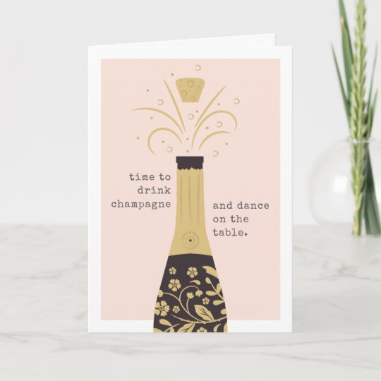 Carte Champagne Pop Salutation D Anniversaire Zazzle Fr