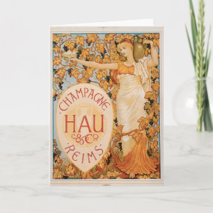 Carte Champagne Reims Vin Vintage Boisson Ad Art