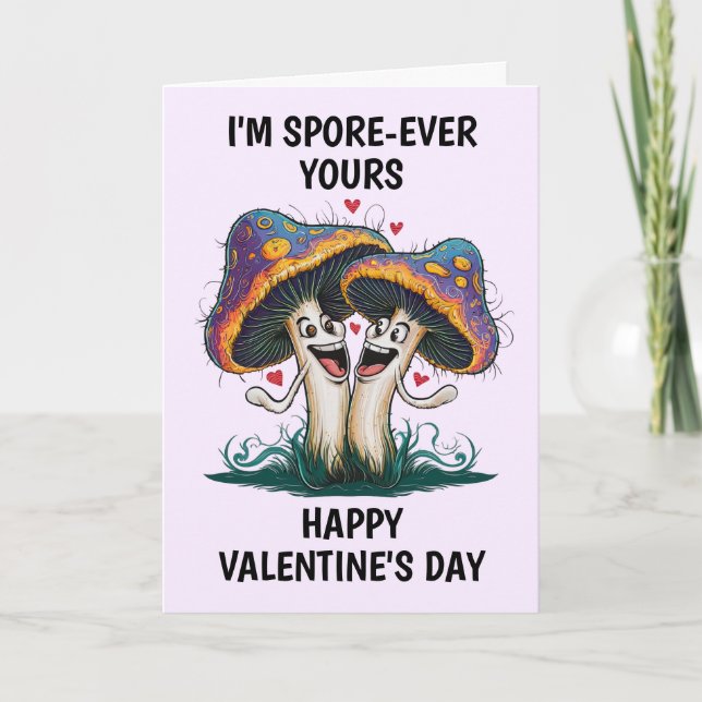 Carte Champignons Saint-Valentin (Devant)