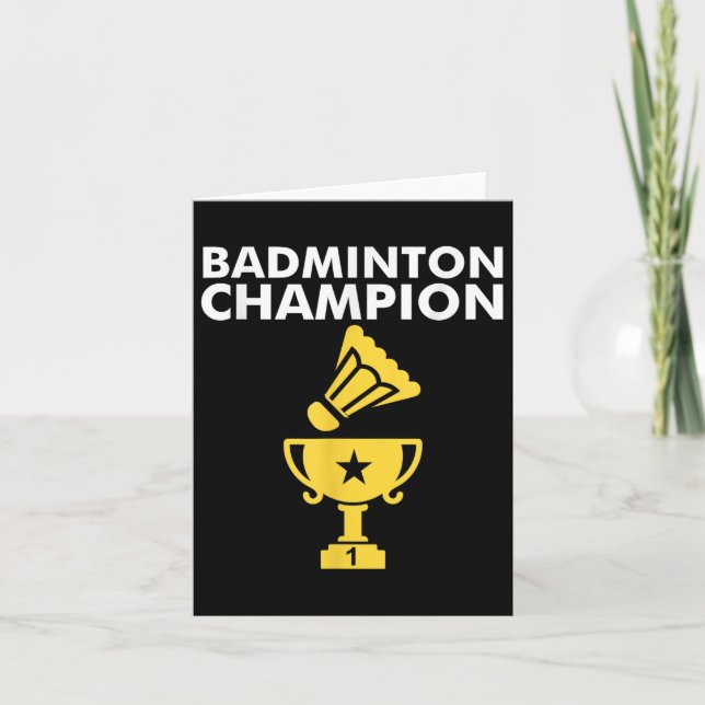 Carte Champion de Badminton Birdie Apparel (Devant)