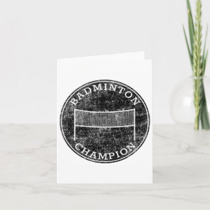 Carte Champion de Badminton Compétitif Famille Jardin Sp