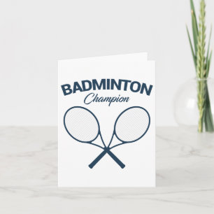 Carte Champion de Badminton I Racket I Shuttle I Badmint