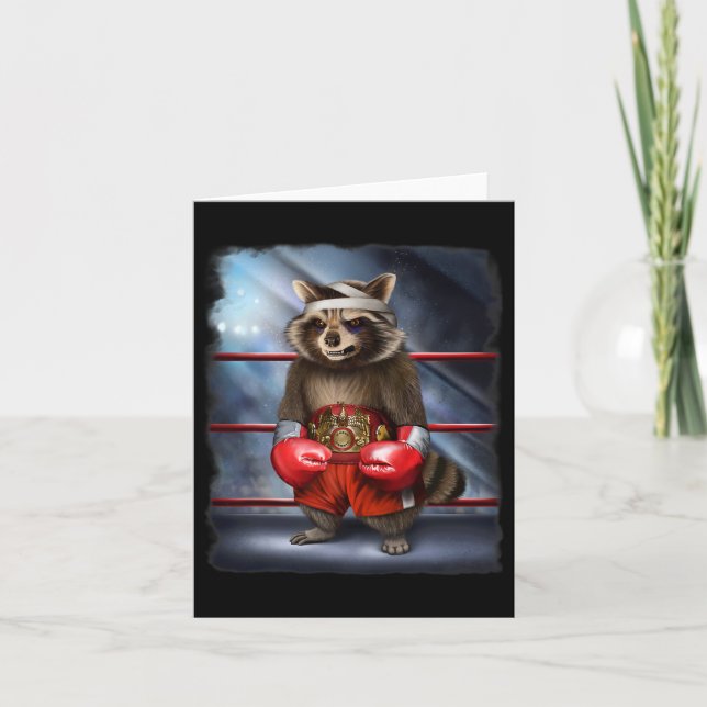Carte Champion de boxe Raccoon Fighter (Devant)