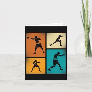 Carte Champion de boxe Silhouette Retro Style Art