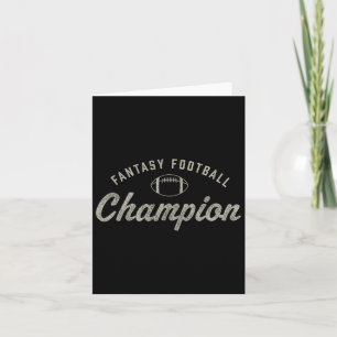 Carte Champion de Fantasy Football drôle journée de draf