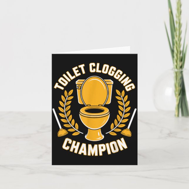 Carte Champion de l'obstruction des toilettes Plongeur d (Devant)