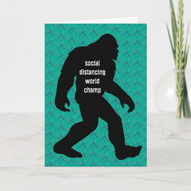 Carte Champion du Monde de Distances Sociales Big Foot P (Devant)