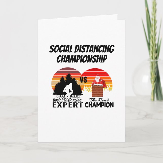Carte Championnat de distanciation sociale - Yeti (Devant)