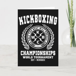 Carte Championnats de kickboxing, T Shirt de kickboxing,