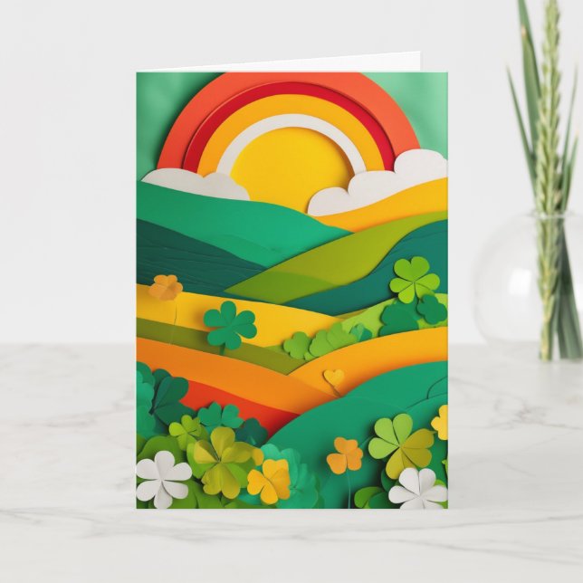 Carte Champs arc-en-ciel superposés (Devant)