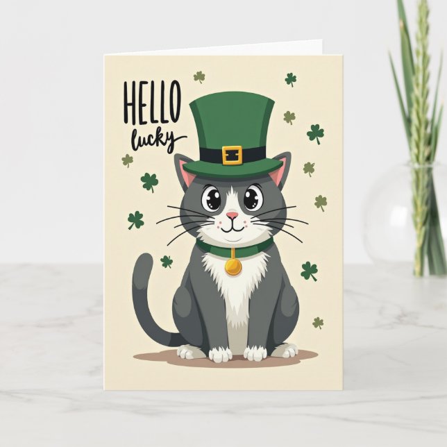 Carte Chance Chat Trèfle (Devant)