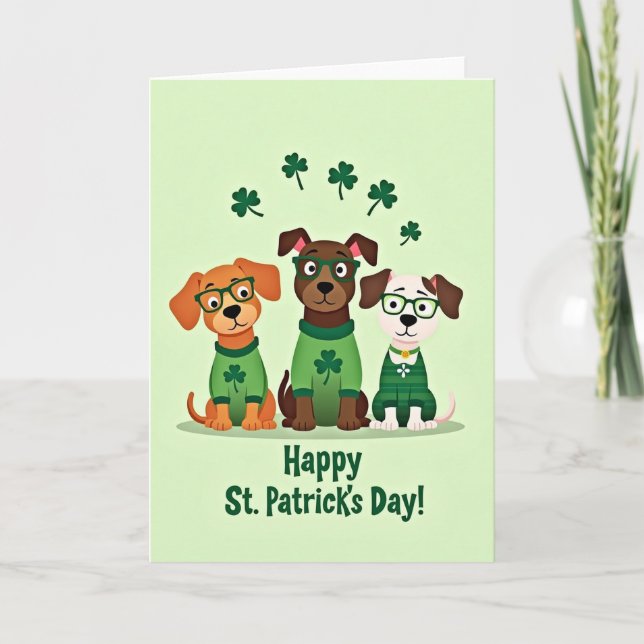 Carte Chance Chien Rouge Et Vert (Devant)