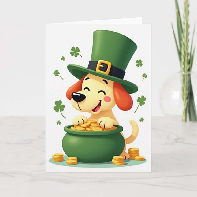 Carte Chance Chiot Trèfle (Devant)