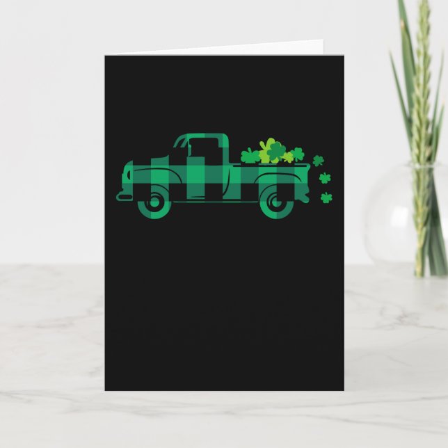 Carte CHANCE DE L'IRLANDE TRUCK Jour de la Saint Patrick (Devant)