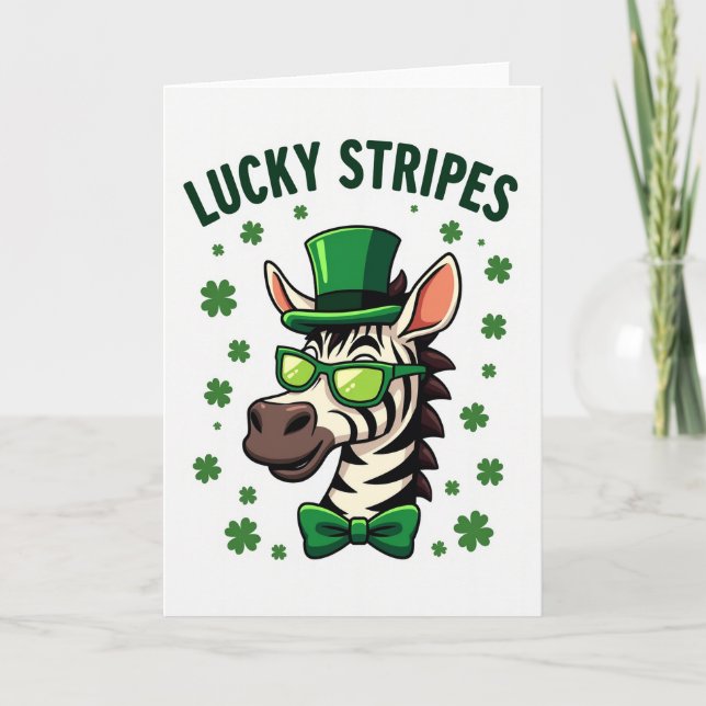 Carte Chance Rayée St Patrick (Devant)