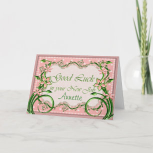 Carte Chance rose de Polkadot bonne dans la nouvelle