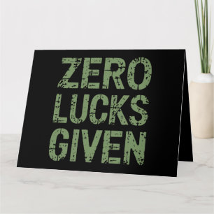 Carte Chance zéro pour la Saint-Patrick hilarante