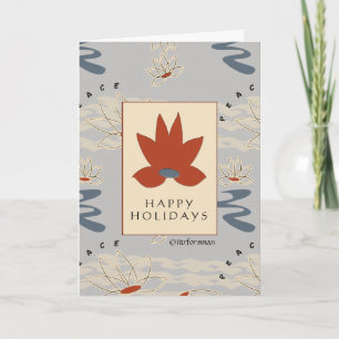 Carte chanceuse de carte de paix de Lotus