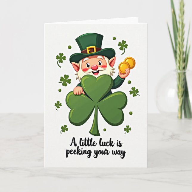 Carte Chanceuse de Lutins Joyeux (Devant)