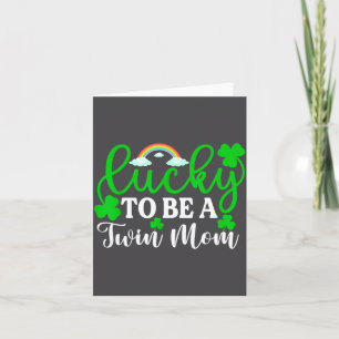 Carte Chanceuse d'être un T-shirt de maman jumeaux drôle