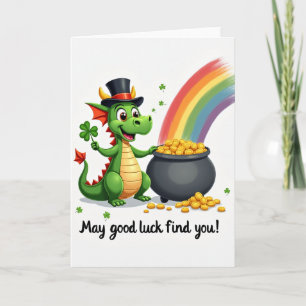 Carte Chanceuse Dragon Vert Fortune