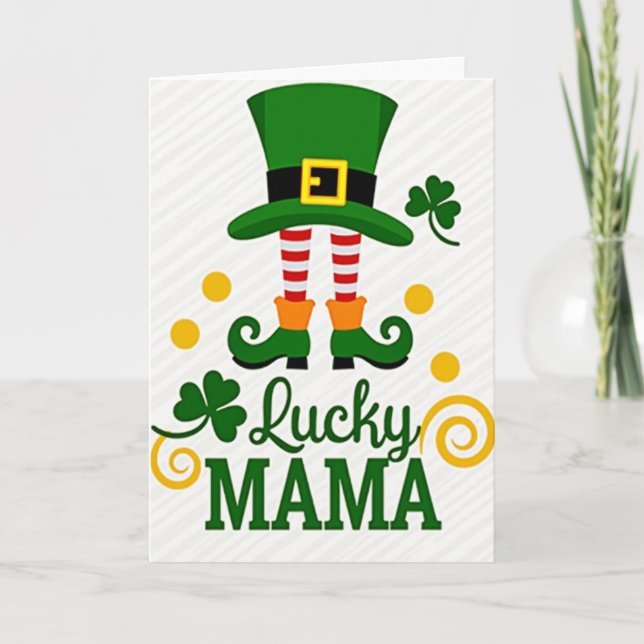 Carte Chanceuse Mama Shamrock (Devant)