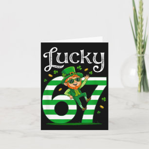 Carte Chanceux 67 jour de la saint patrick lutin 6 7 sai
