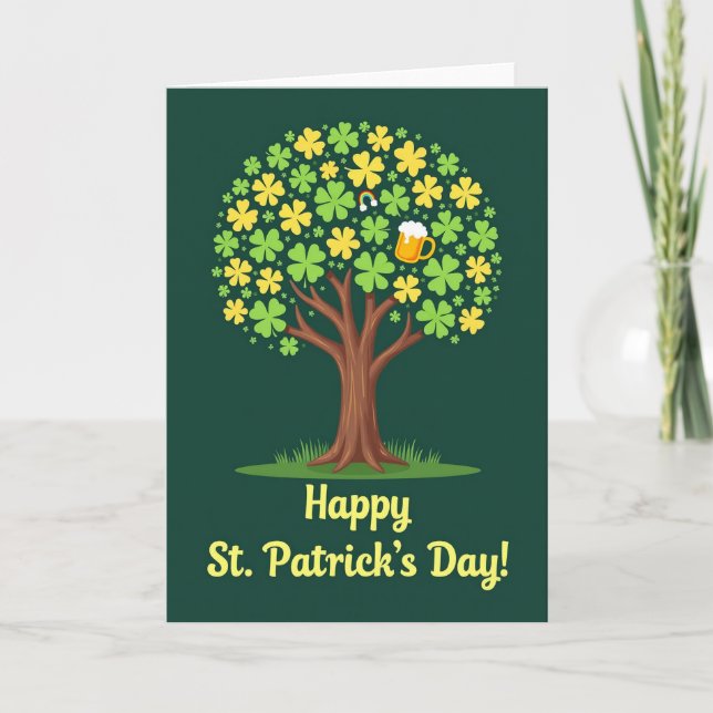 Carte chanceux arbre de la Saint-Patrick (Devant)