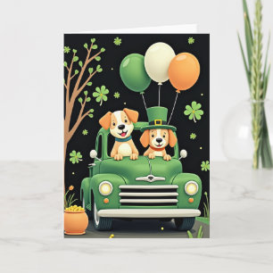 Carte Chanceux Chien Camion Saint-Patrick