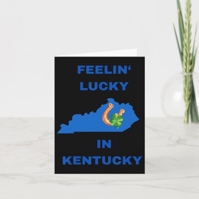 Carte Chanceux dans le Kentucky - mars St. Patrick's Day (Devant)