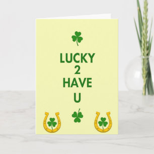 Carte Chanceux de t'avoir Shamrock