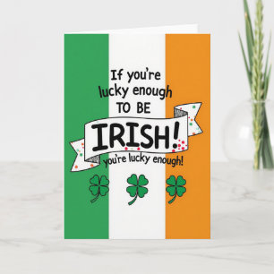 Carte Chanceux d'être Irlandais