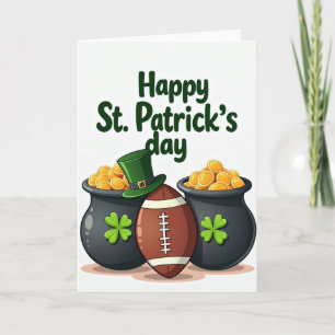 Carte Chanceux Football Joyeux St Patrick