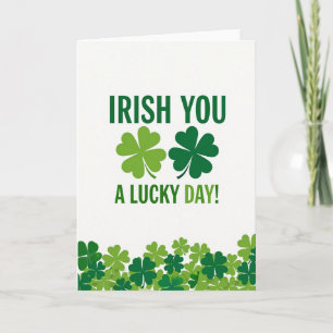 Carte Chanceux Jour Irlandais