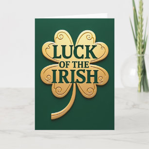 Carte Chanceux Trèfle Irlandais