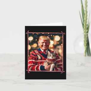 Carte Chandail de Noël drôle Trump pour les Amoureux de 
