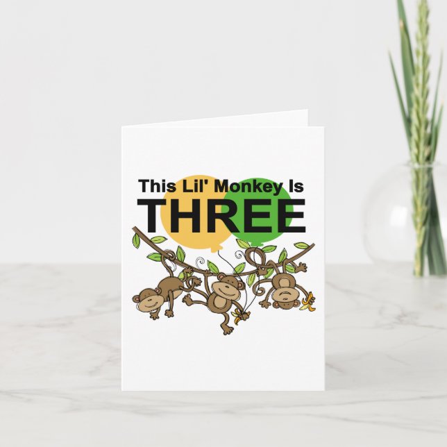 Carte Chandails et cadeaux pour le 3e anniversaire des s (Devant)
