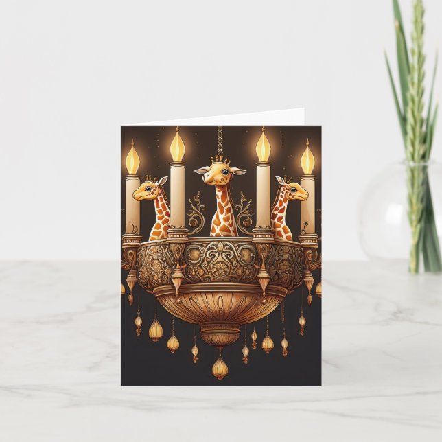 Carte Chandelier de la Giraffe de bougies (Devant)