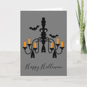 Carte Chandeliers Halloween et chauves-souris