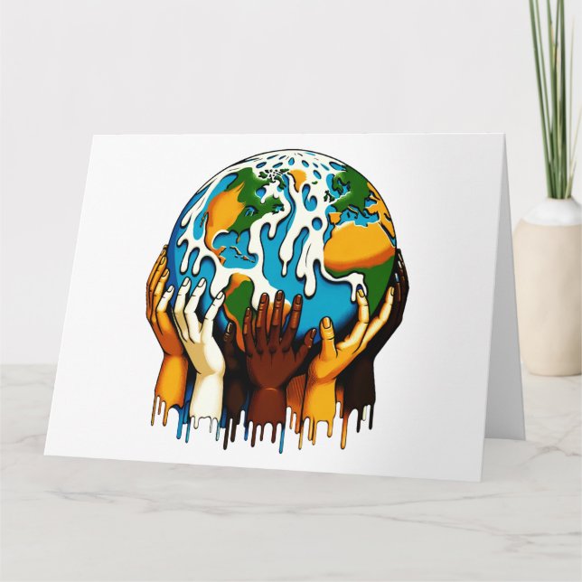 Carte Changement climatique Unité mondiale Conception de (Devant)