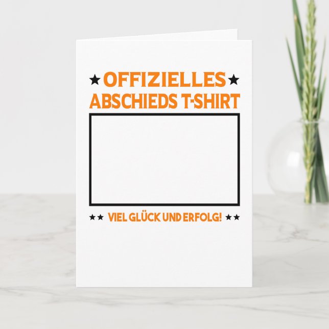 Carte Changement d'emploi Adieu Cadeau d'adieu pour coll (Devant)