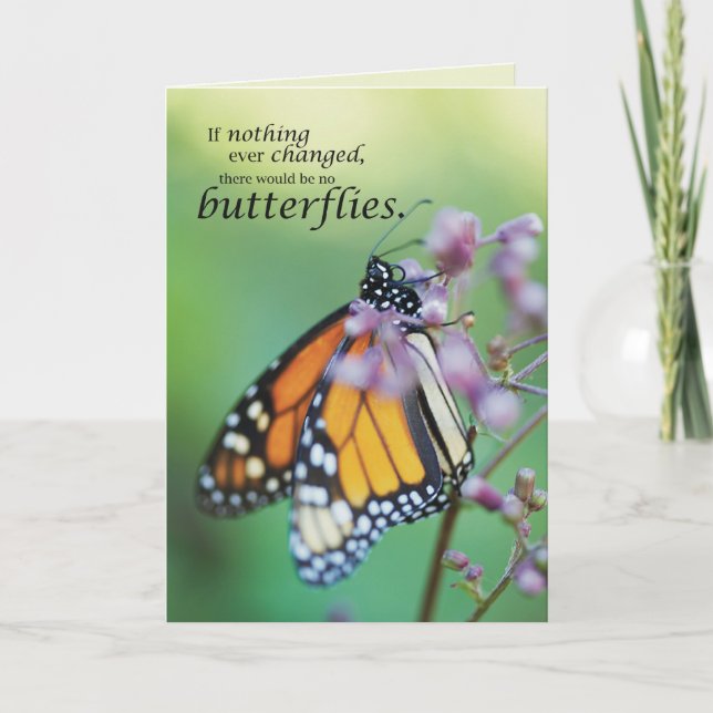 Carte Changements de papillon à penser à vous (Devant)