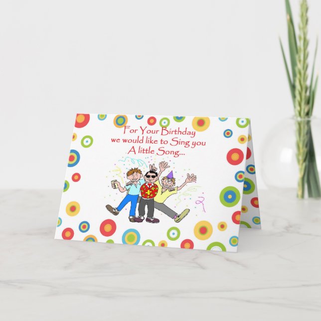 Carte Chanson d'anniversaire (Devant)