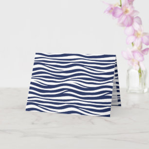 Carte Chanson de la marine bleu marine vagues fluides